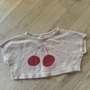 Bobo Choses Cherry Cropped Sweatshirt